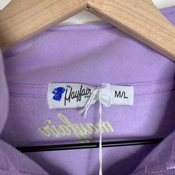 Mayfair Choosing Kindness Sweatpants Quarterzip Set Digital Lavender Purple M/L - Picture 14 of 16